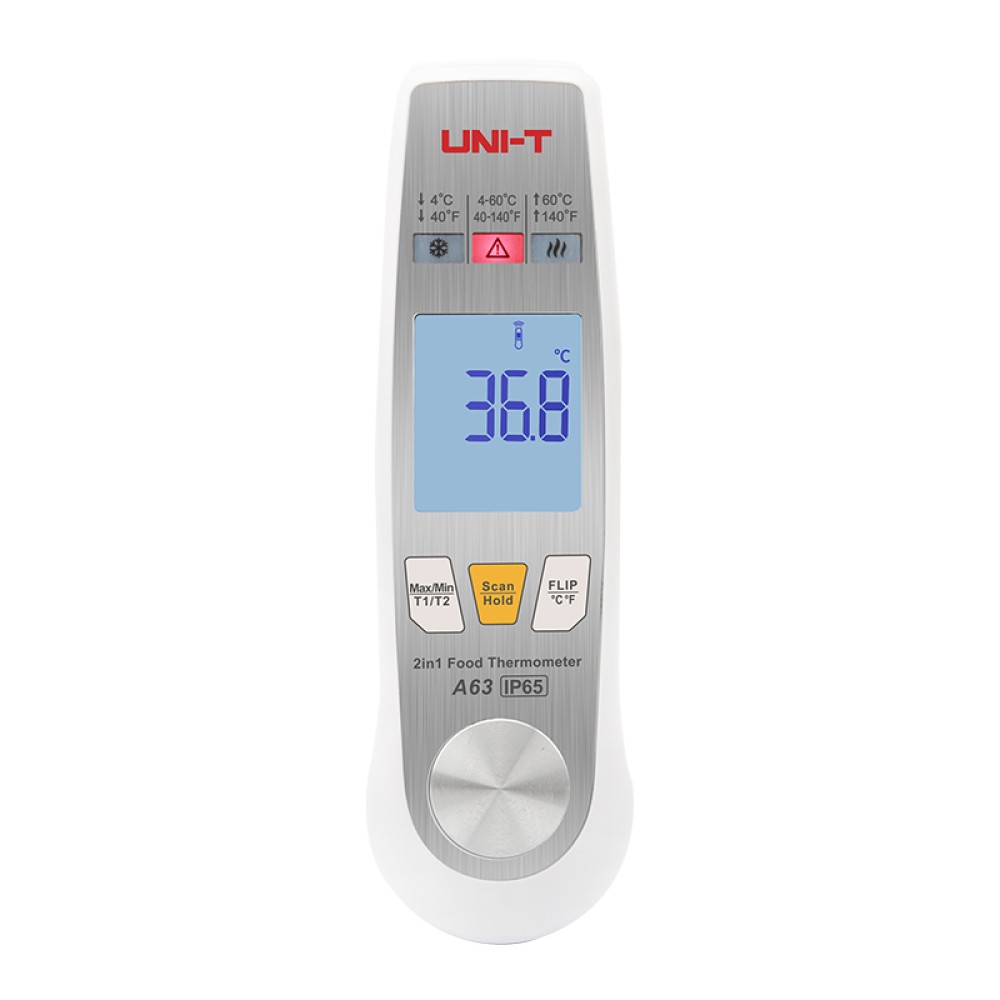 A63 Thermomètre alimentaire combiné avec  un capteur infrarouge et une sonde  pliable