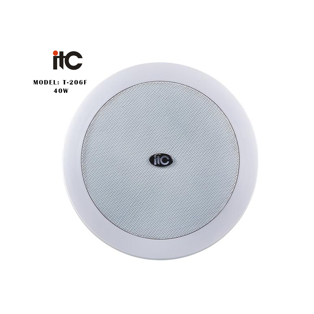 Haut-Parleur De Plafond Coaxial 6'+1,5', RMS20W/Max40W, 8ohm T-206F 