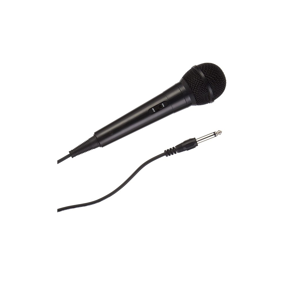 Microphone dynamique unidirectionnel avec interrupteur et câble