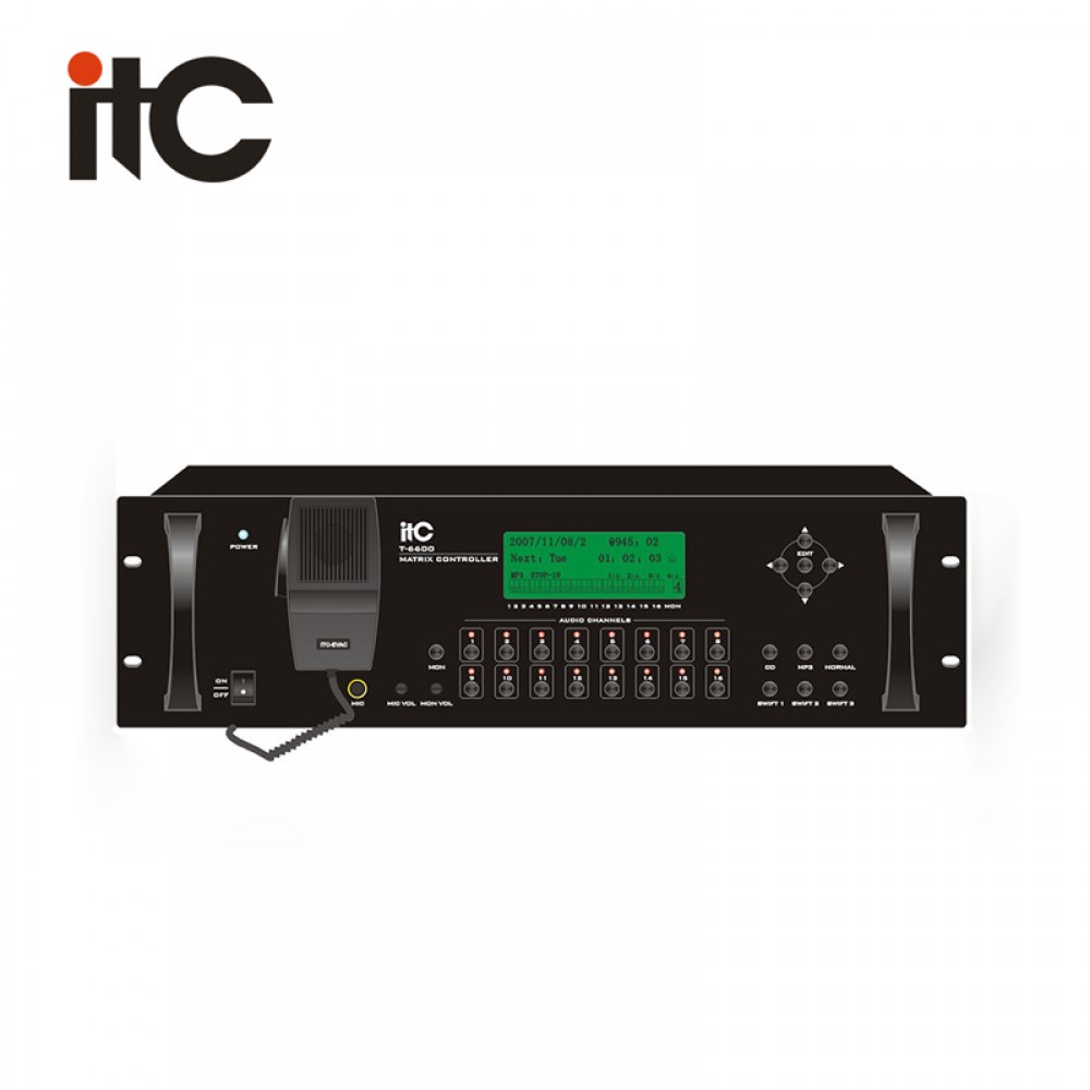 ITC - T-6600, Temporisateur hebdomadaire de matrice à 16 zones 16 entrées