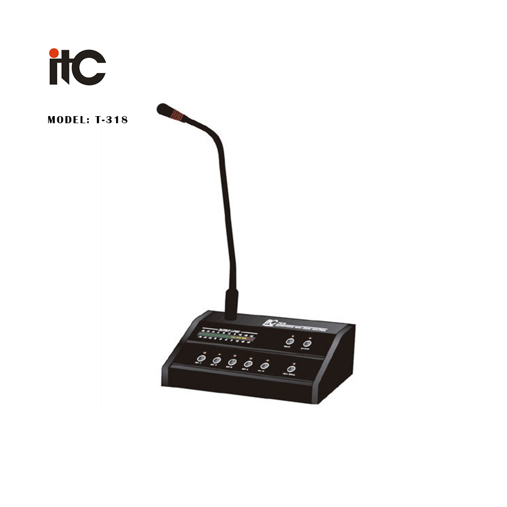 ITC - T-318, console distante 5 zones, avec amplificateur mélangeur de recherche de personnes