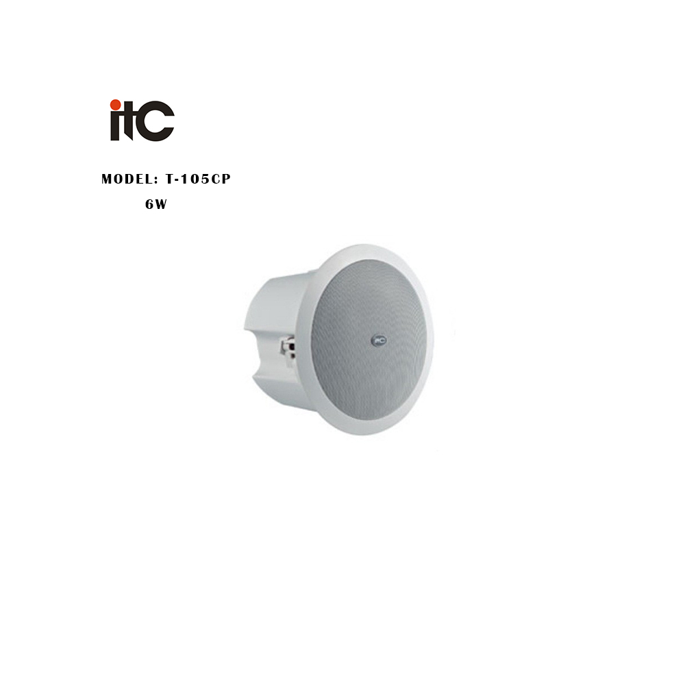 ITC - T-105CP, Haut-parleur de plafond actif, 6W 5 "Puissance