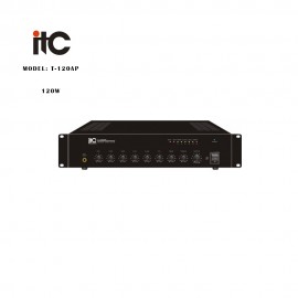 ITC - T-120AP, Amplificateur mélangeur avec refroidissement de bureau et mise en sourdine, alimentation 120W