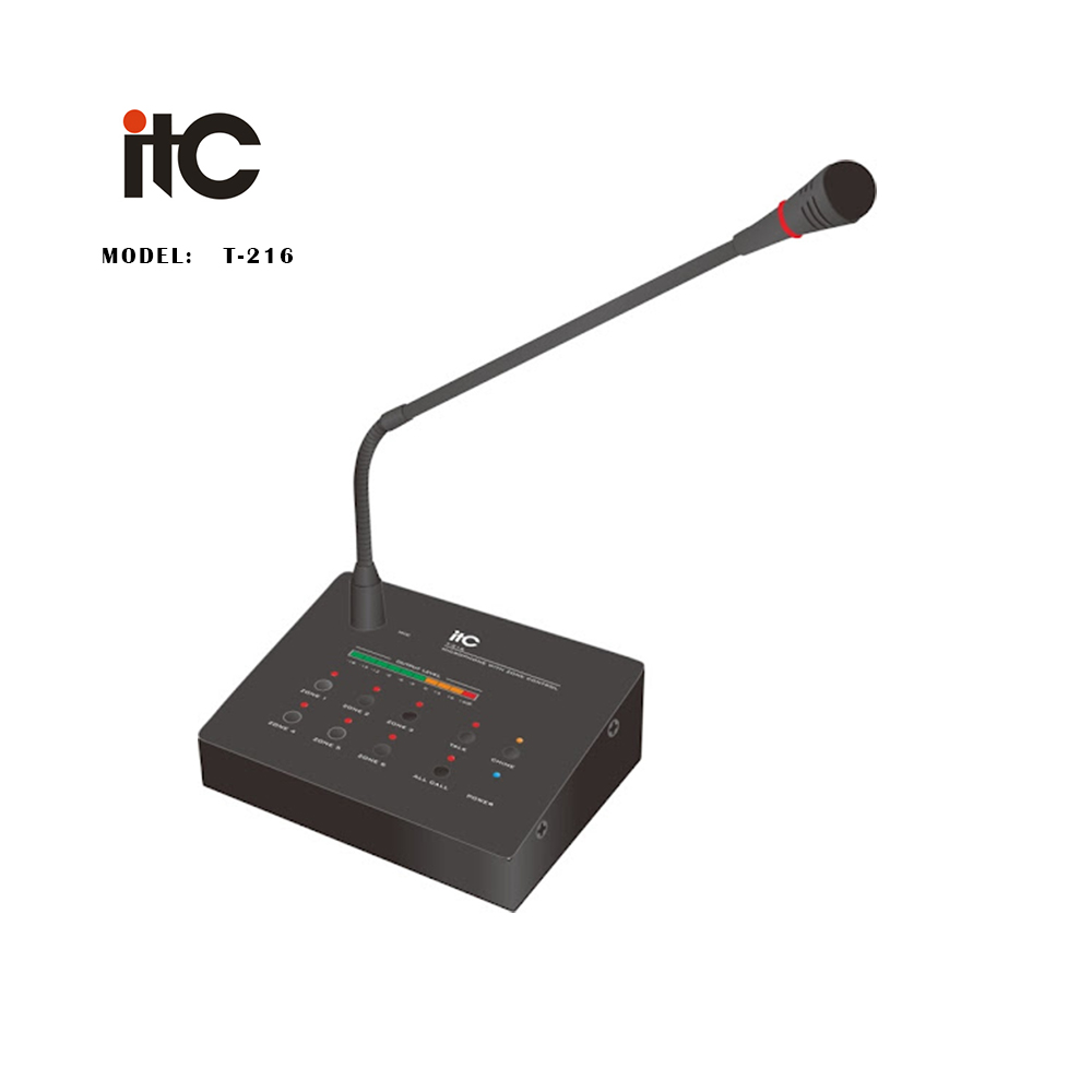 ITC - T-216, microphone d'appel à six zones