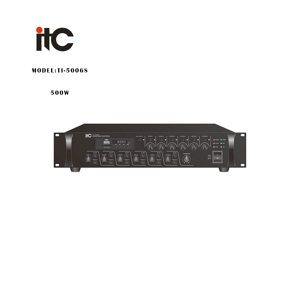 ITC - TI-5006S, Amplificateur de mixage 6 zones avec Mp3